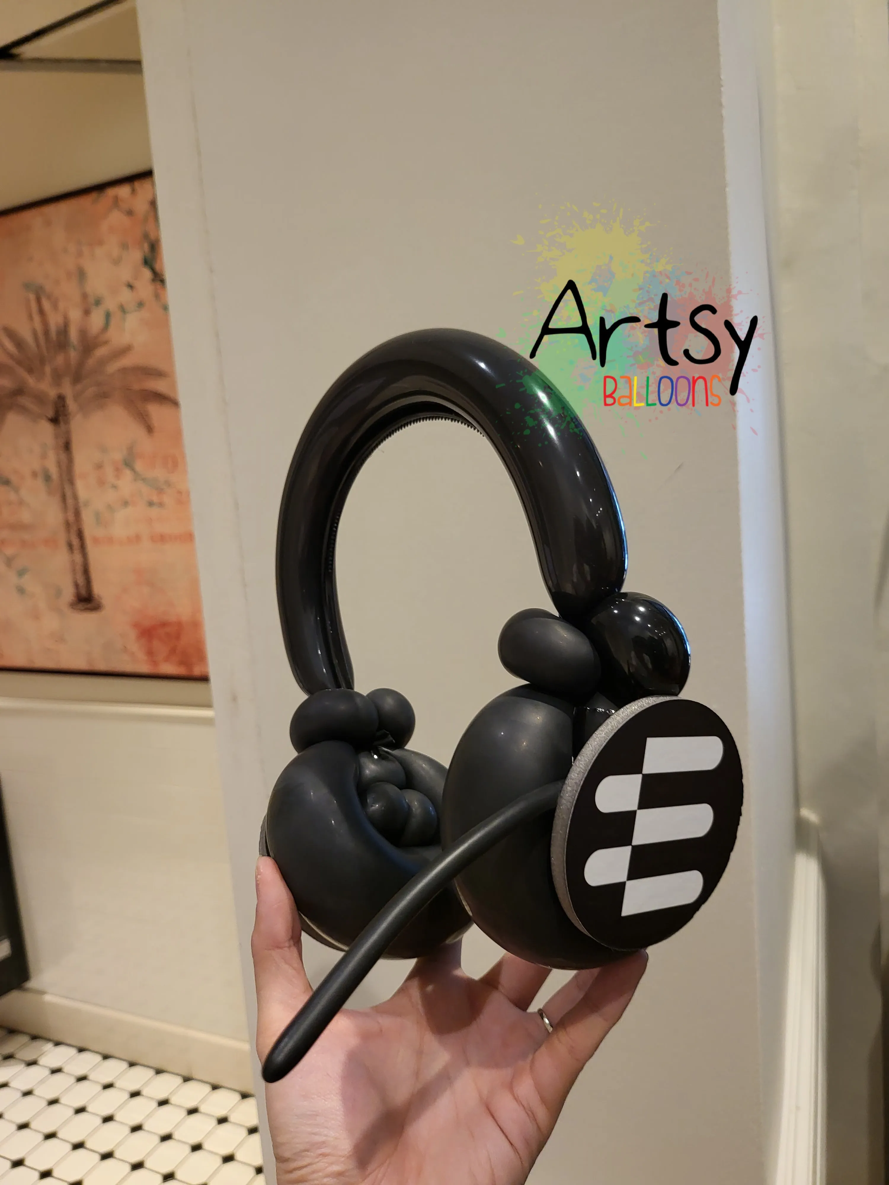 Headphone Balloon Wearable Sculpture