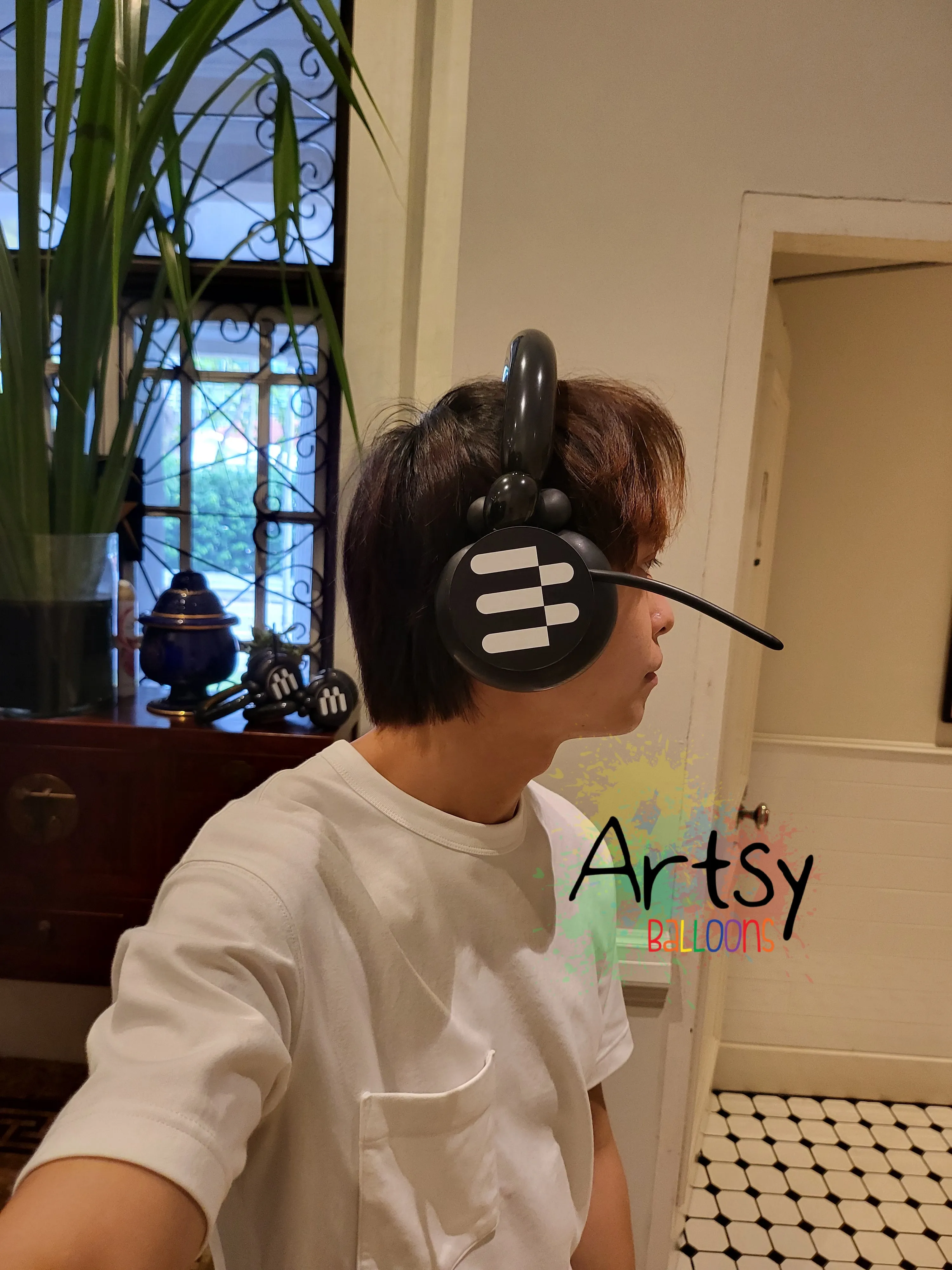 Headphone Balloon Wearable Sculpture