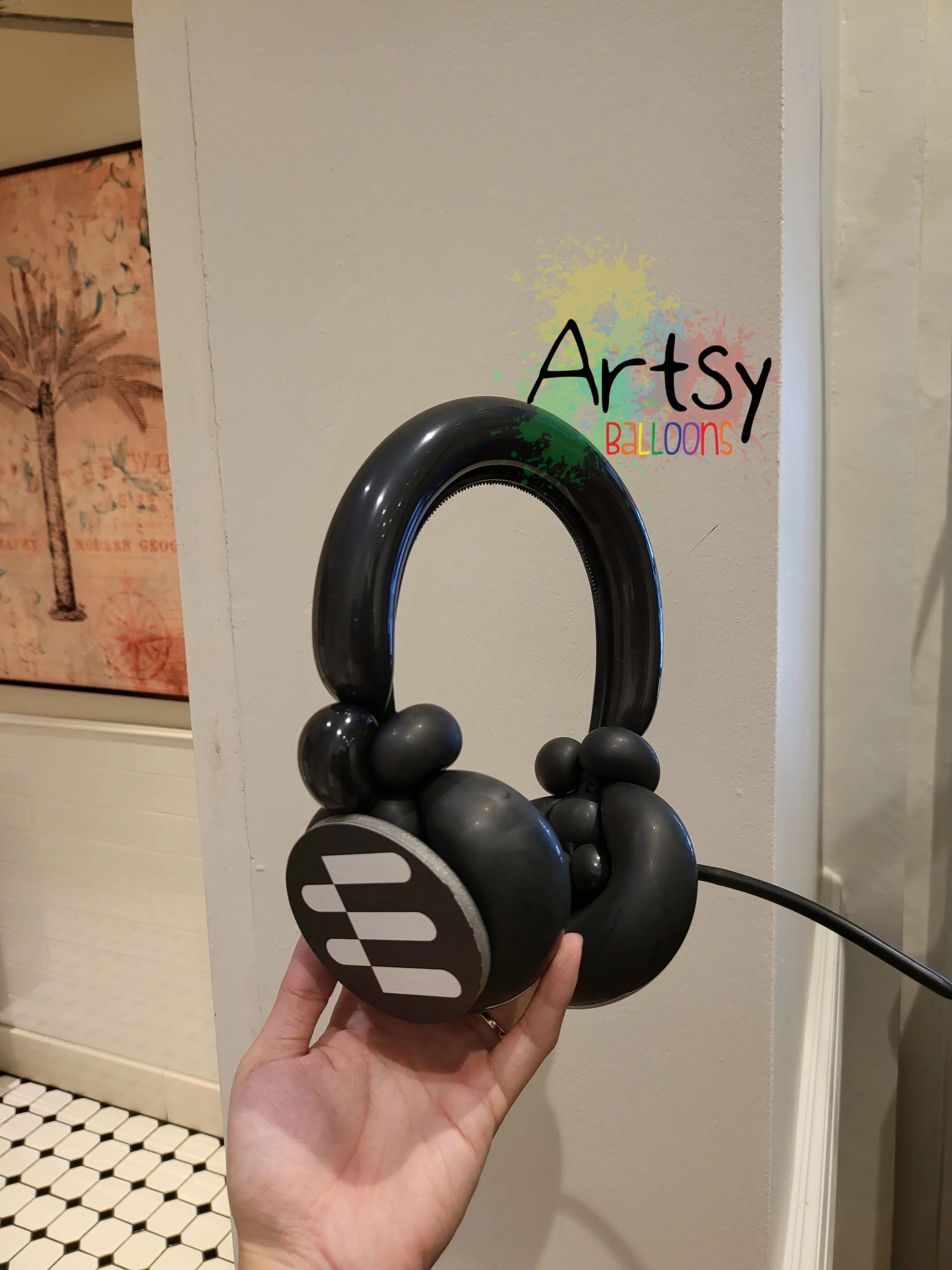 Headphone Balloon Wearable Sculpture