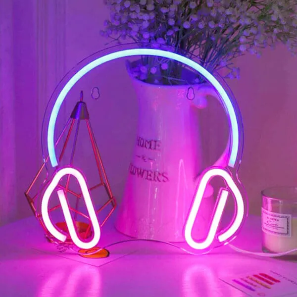 Headphone Neon Sign