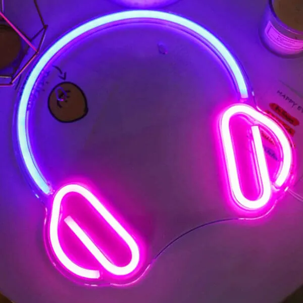 Headphone Neon Sign