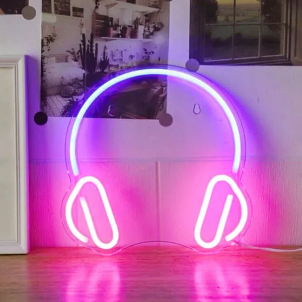 Headphone Neon Sign