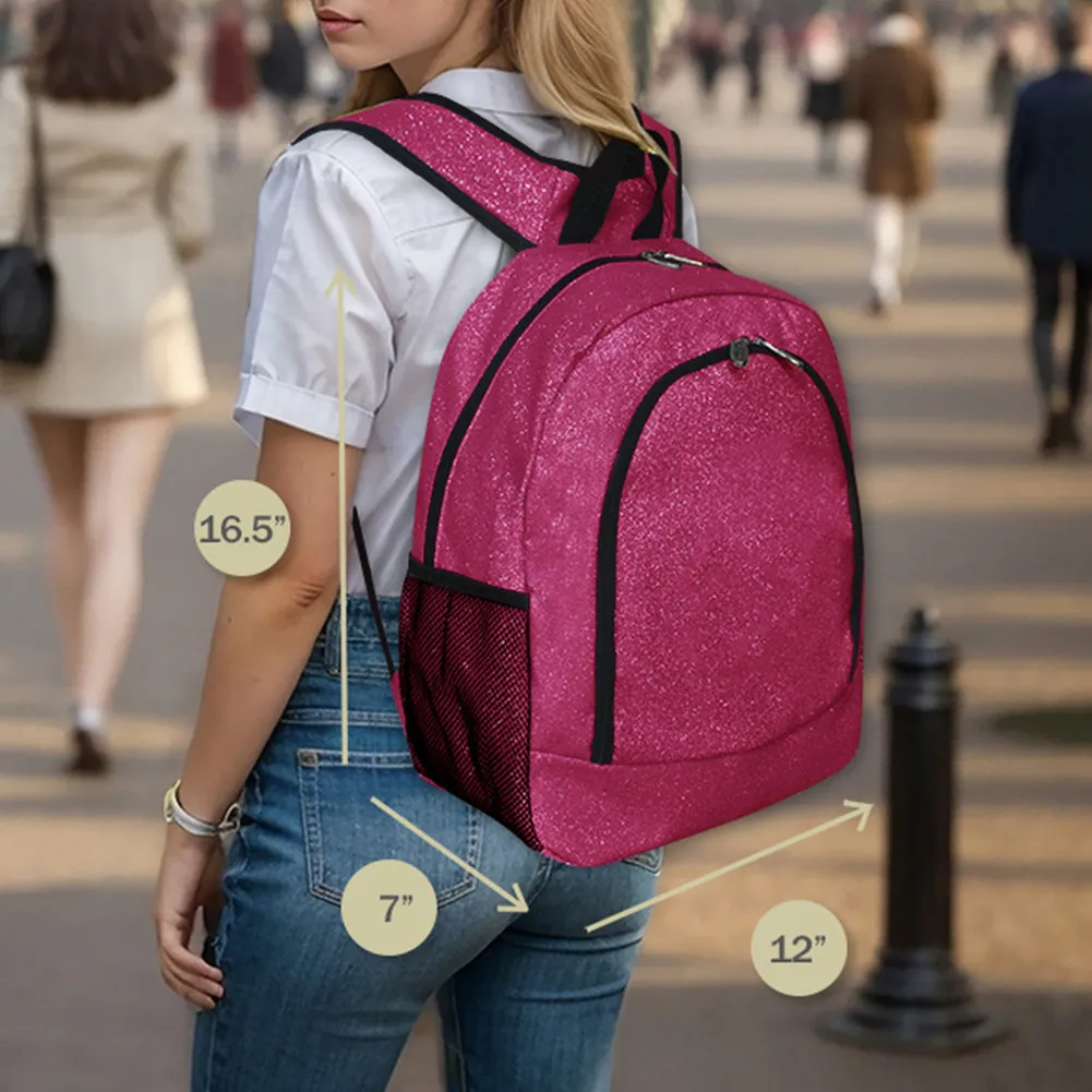 Hot Pink Glitter NGIL Canvas Backpack