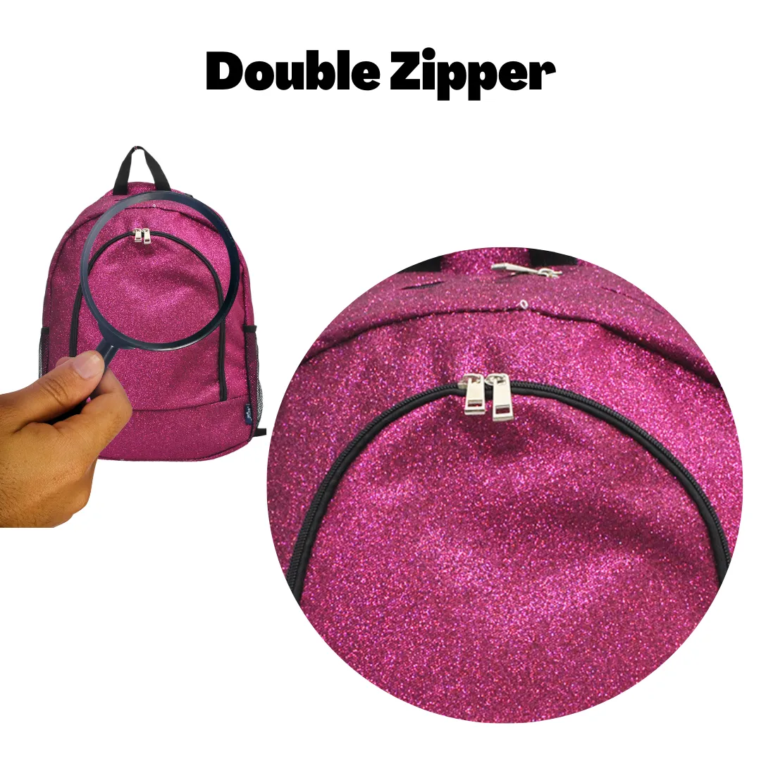 Hot Pink Glitter NGIL Canvas Backpack