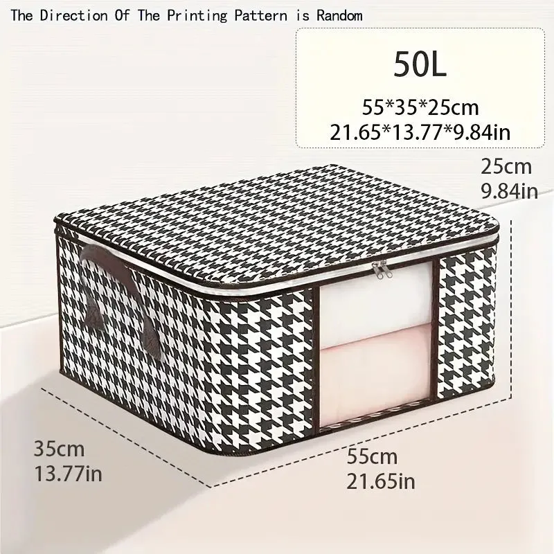 Houndstooth Large Storage Bag