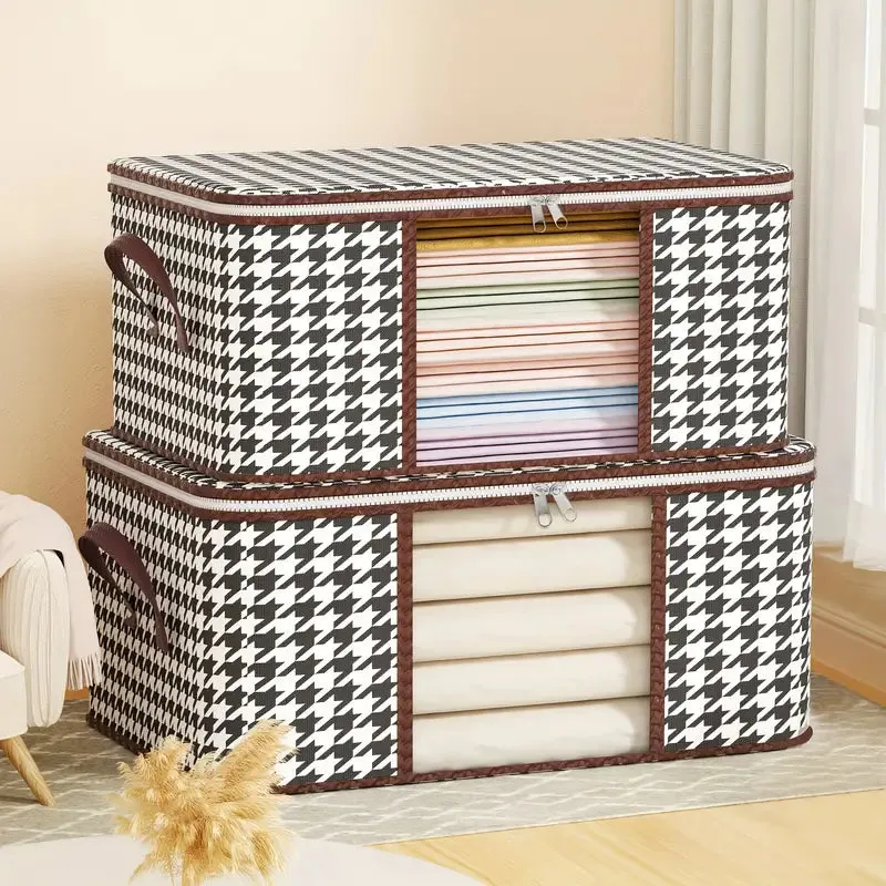 Houndstooth Large Storage Bag