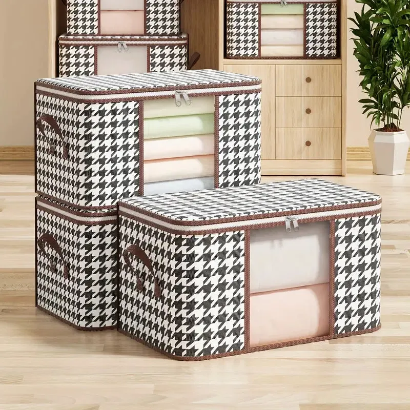 Houndstooth Large Storage Bag