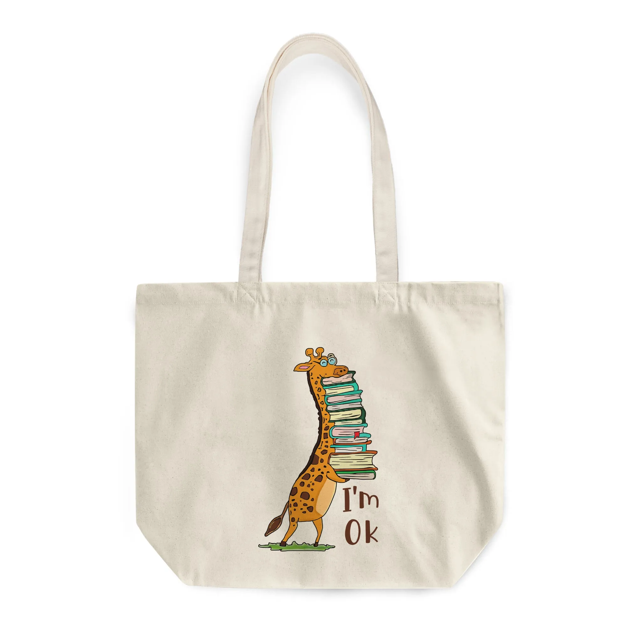 I'm OK It's Fine I'm Fine Everything's Fine Giraffe Book Lovers Gift TBW123