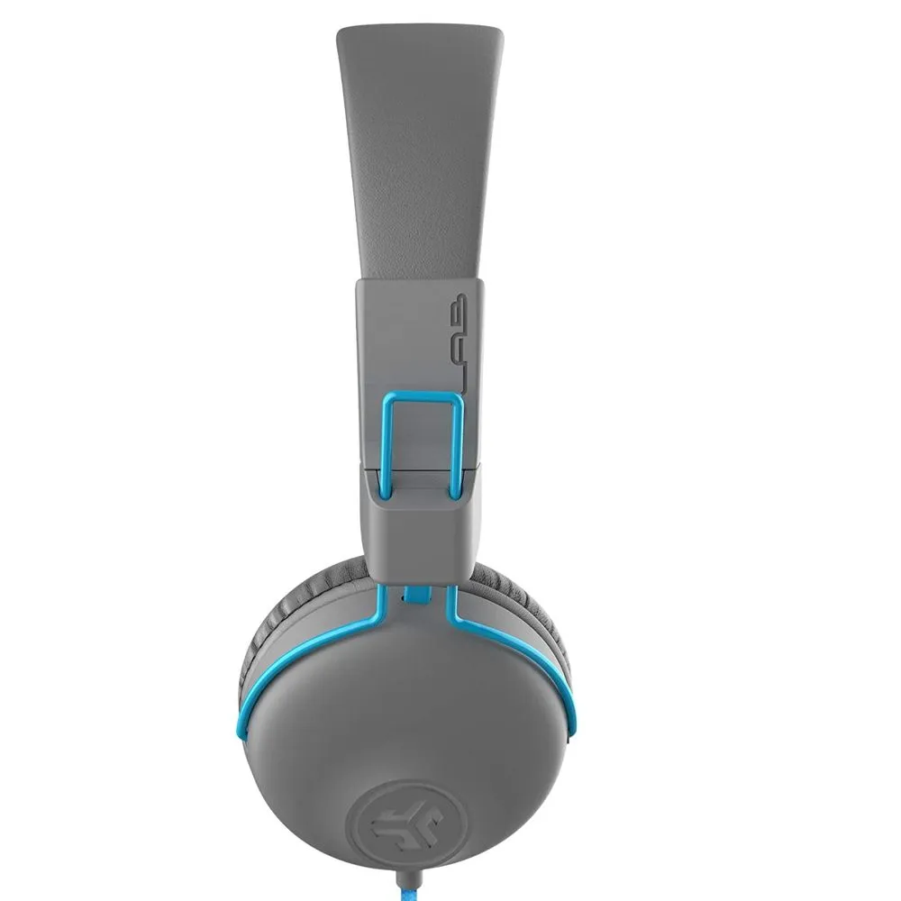 JLab HASTUDIORGRYBLU4 Audio Studio On-Ear Headphones - Wired Gray/Blue