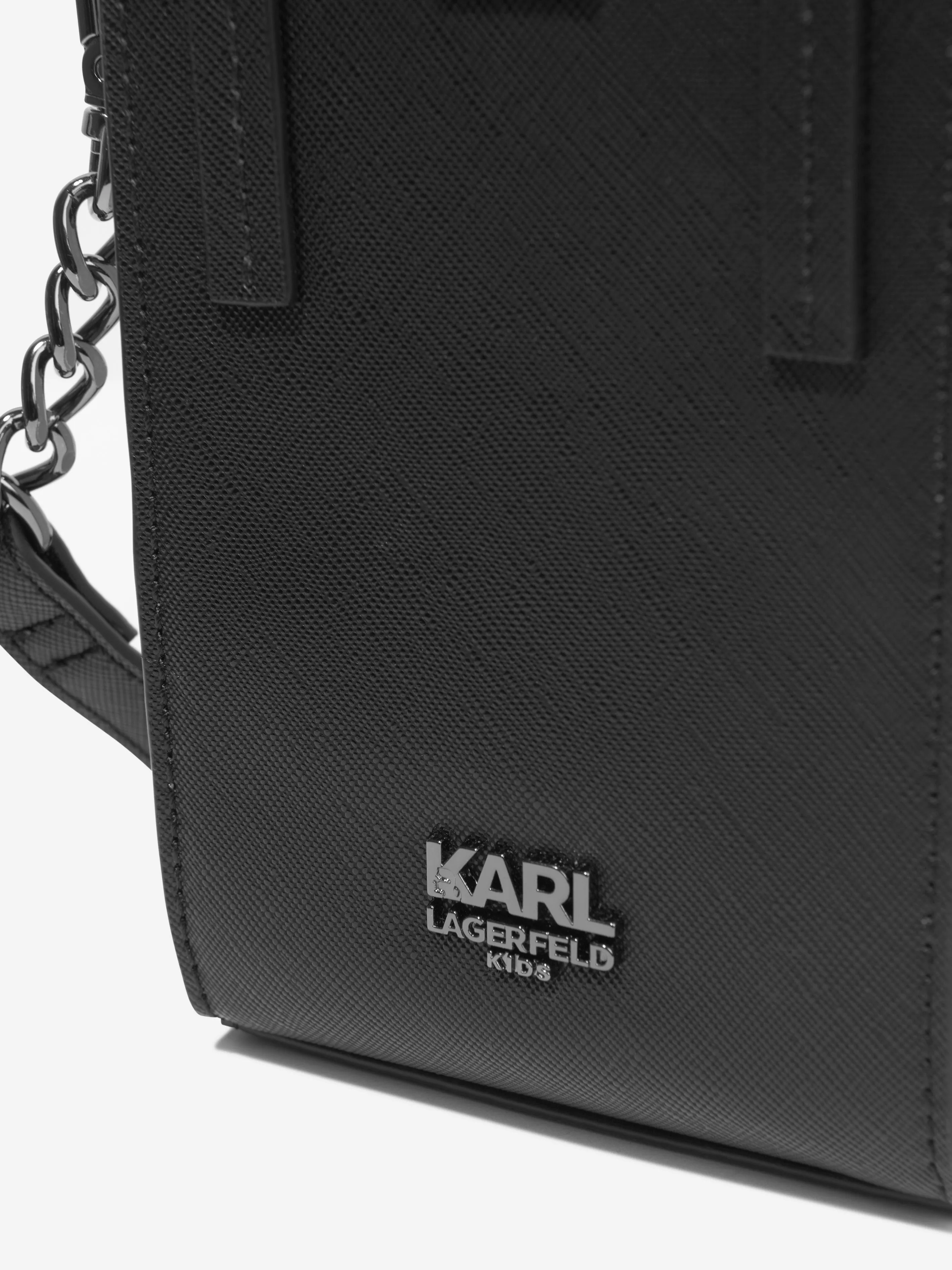 Karl Lagerfeld Girls Logo Phone Bag in Black