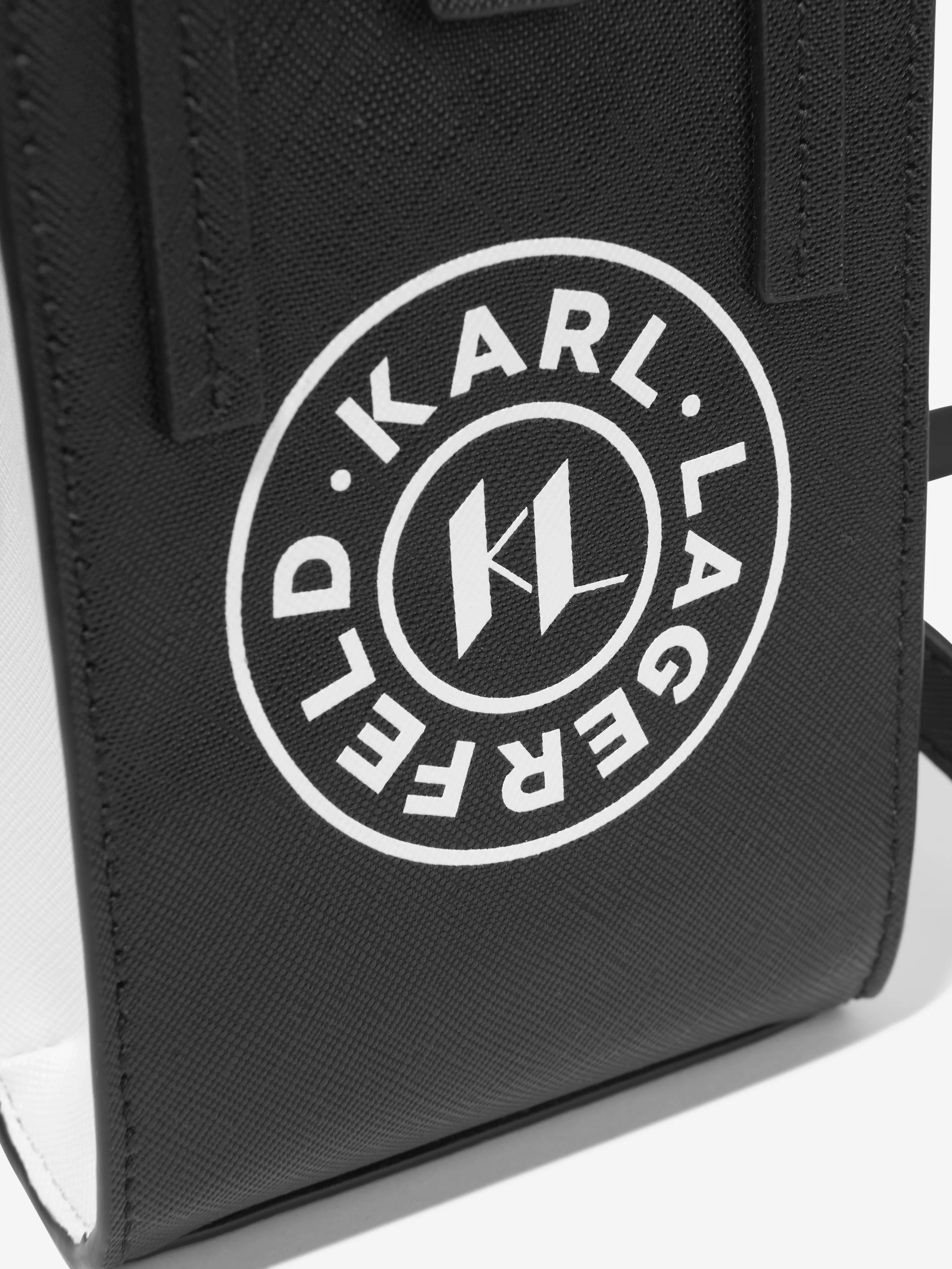 Karl Lagerfeld Girls Logo Phone Bag in Black