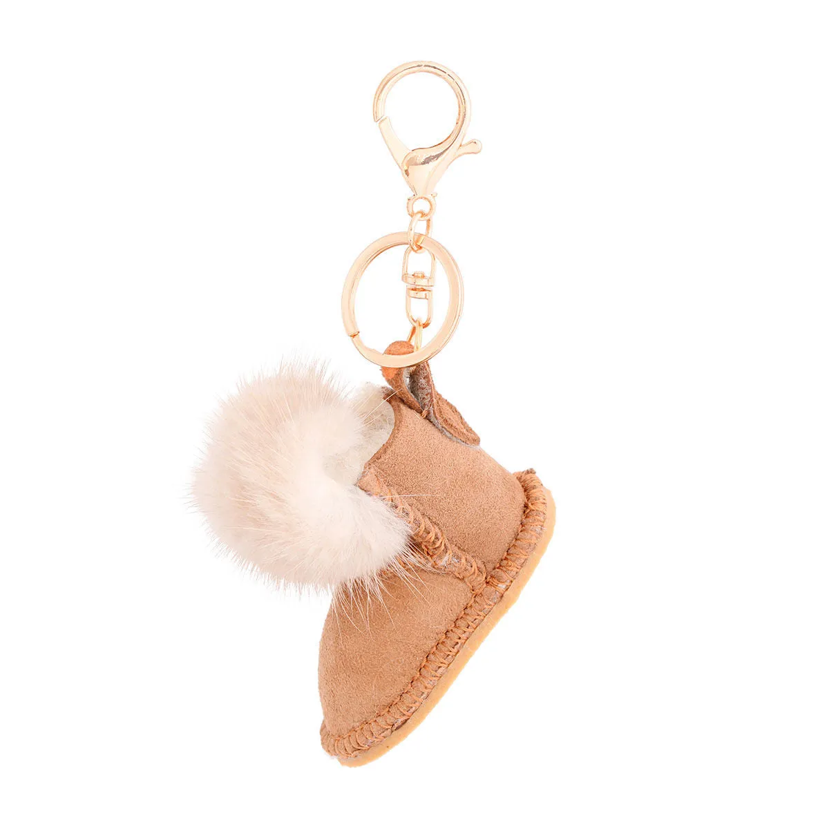 Keychain Sherpa Boot Bag Clip for Women