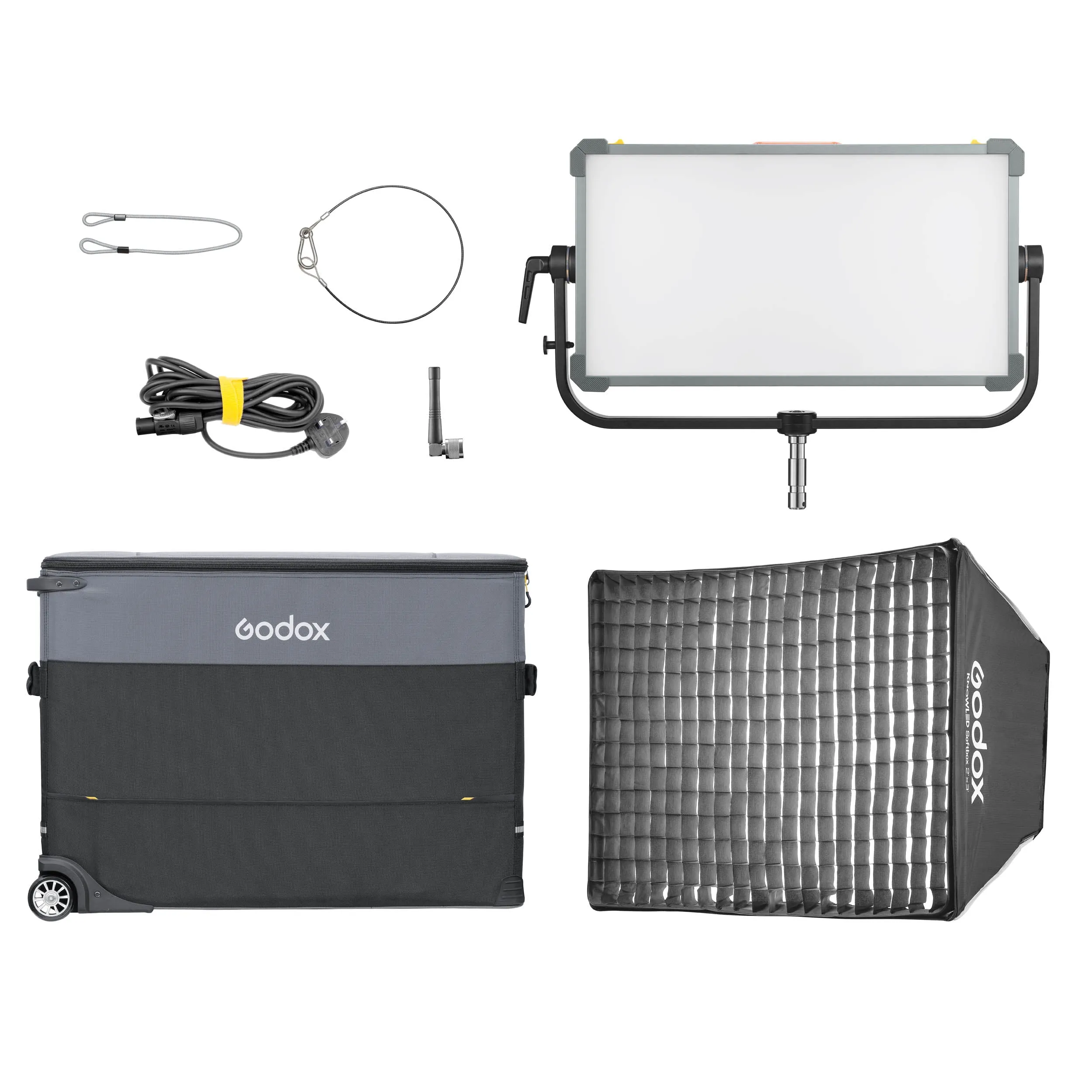 KNOWLED P600R K1 350W 2'X1' RGBWW PIXEL LED Light Panel Kit With Softbox And Carry Bag