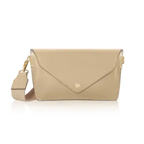 Leather Crossbody Mini Bag Light Taupe