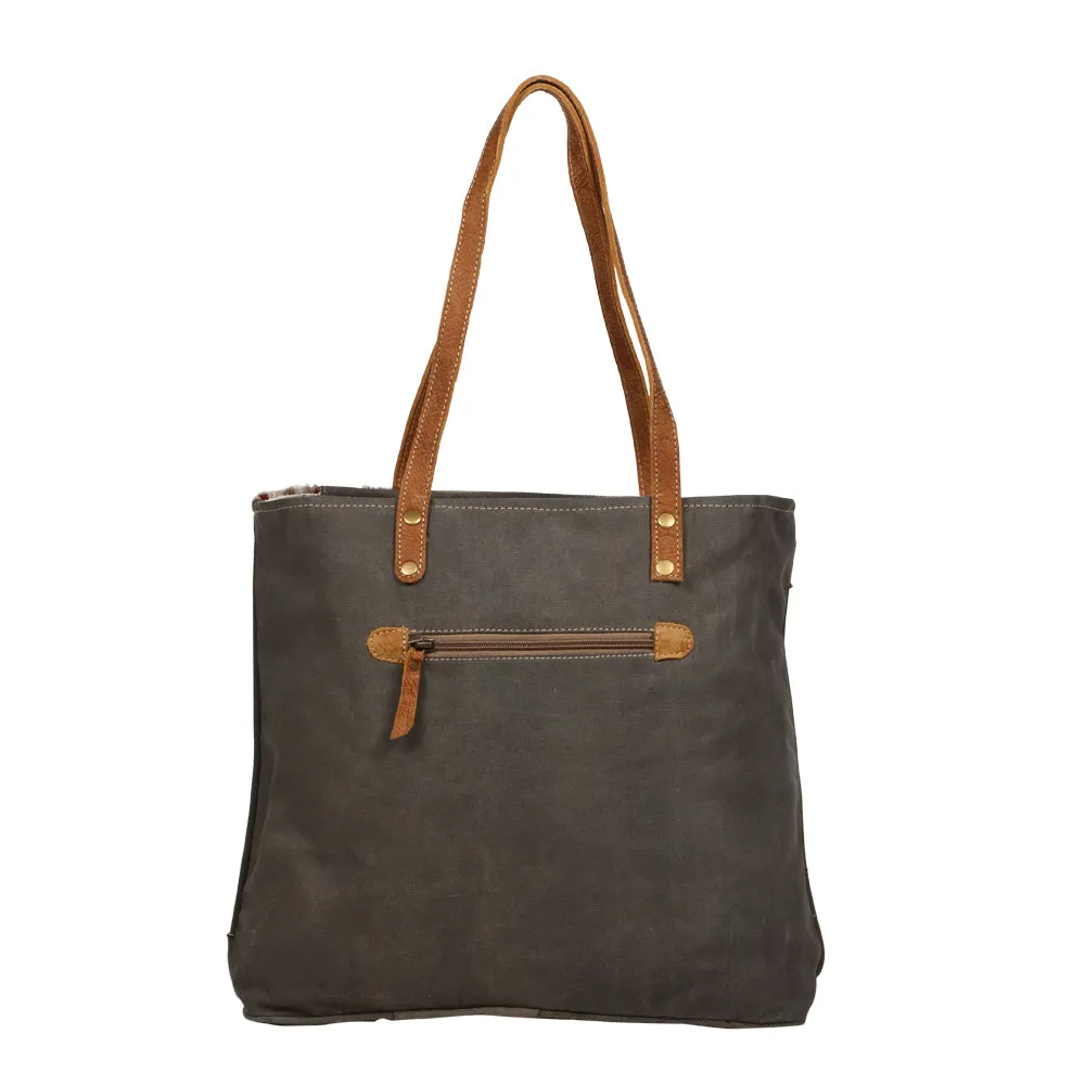 Leather Pocket Tote Bag