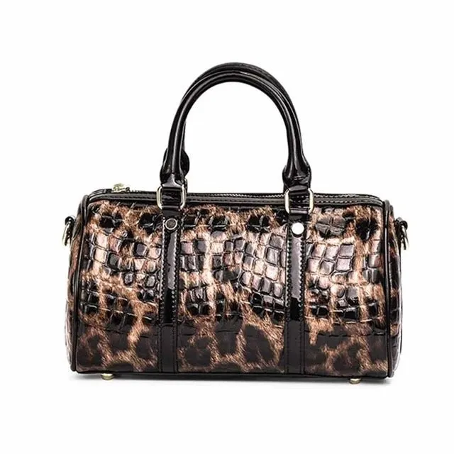 LeopardLux Crossbody Shoulder Handbag