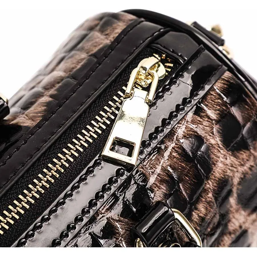 LeopardLux Crossbody Shoulder Handbag