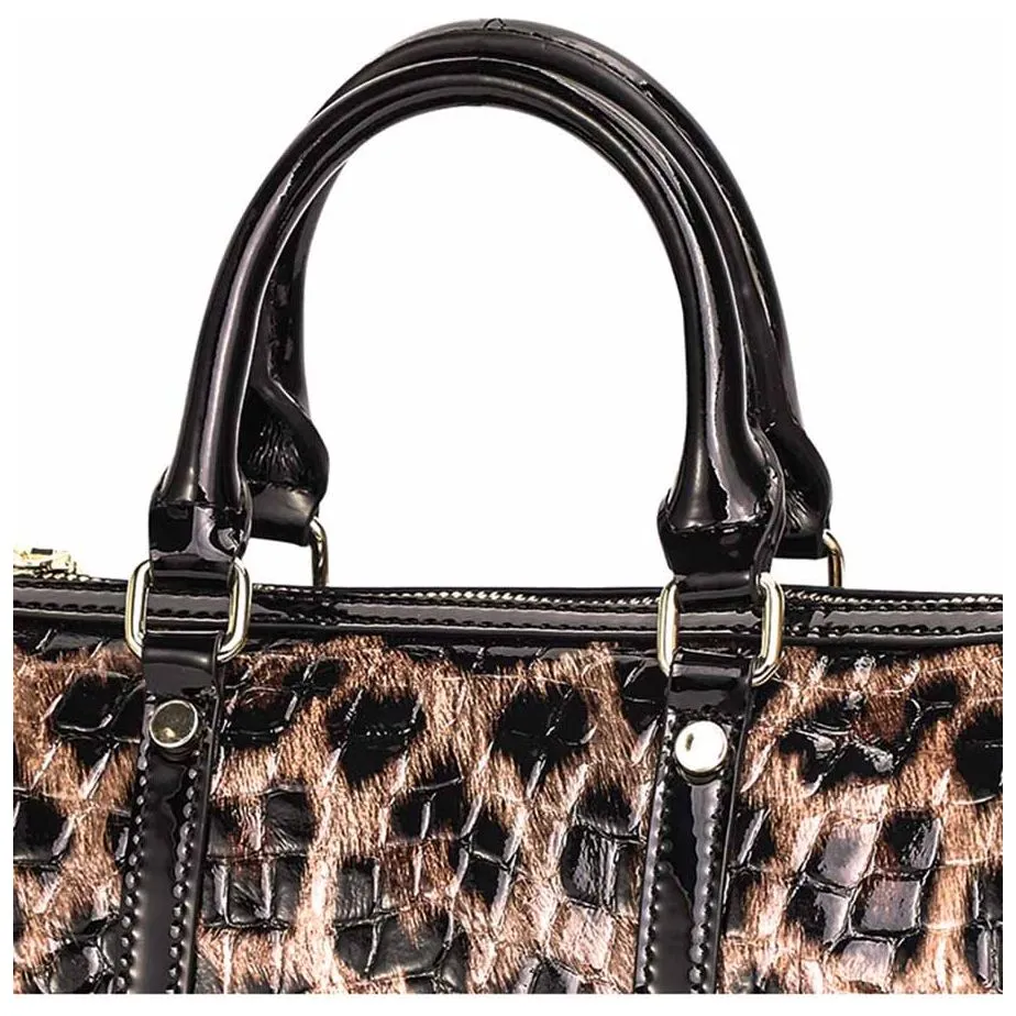 LeopardLux Crossbody Shoulder Handbag