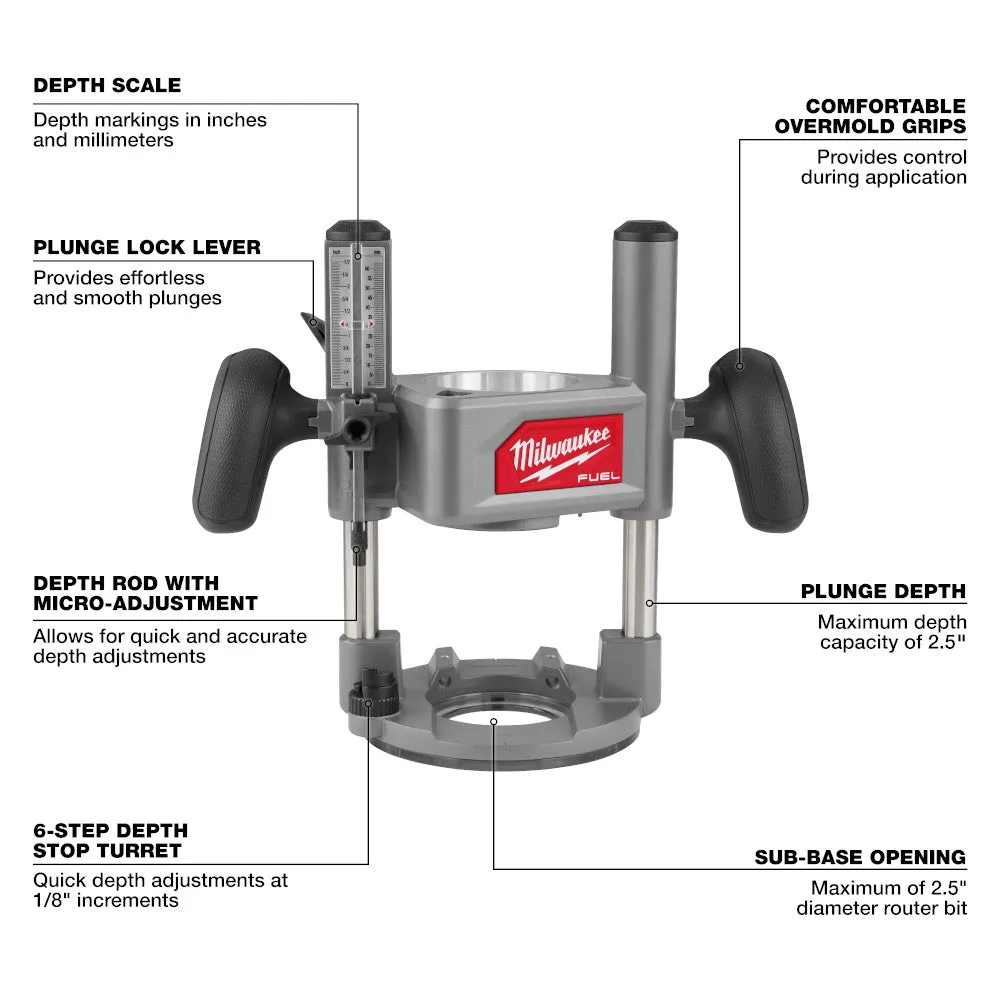 Milwaukee 2838-21 M18 FUEL 18V 1/2" Cordless Lithium-Ion Router Kit