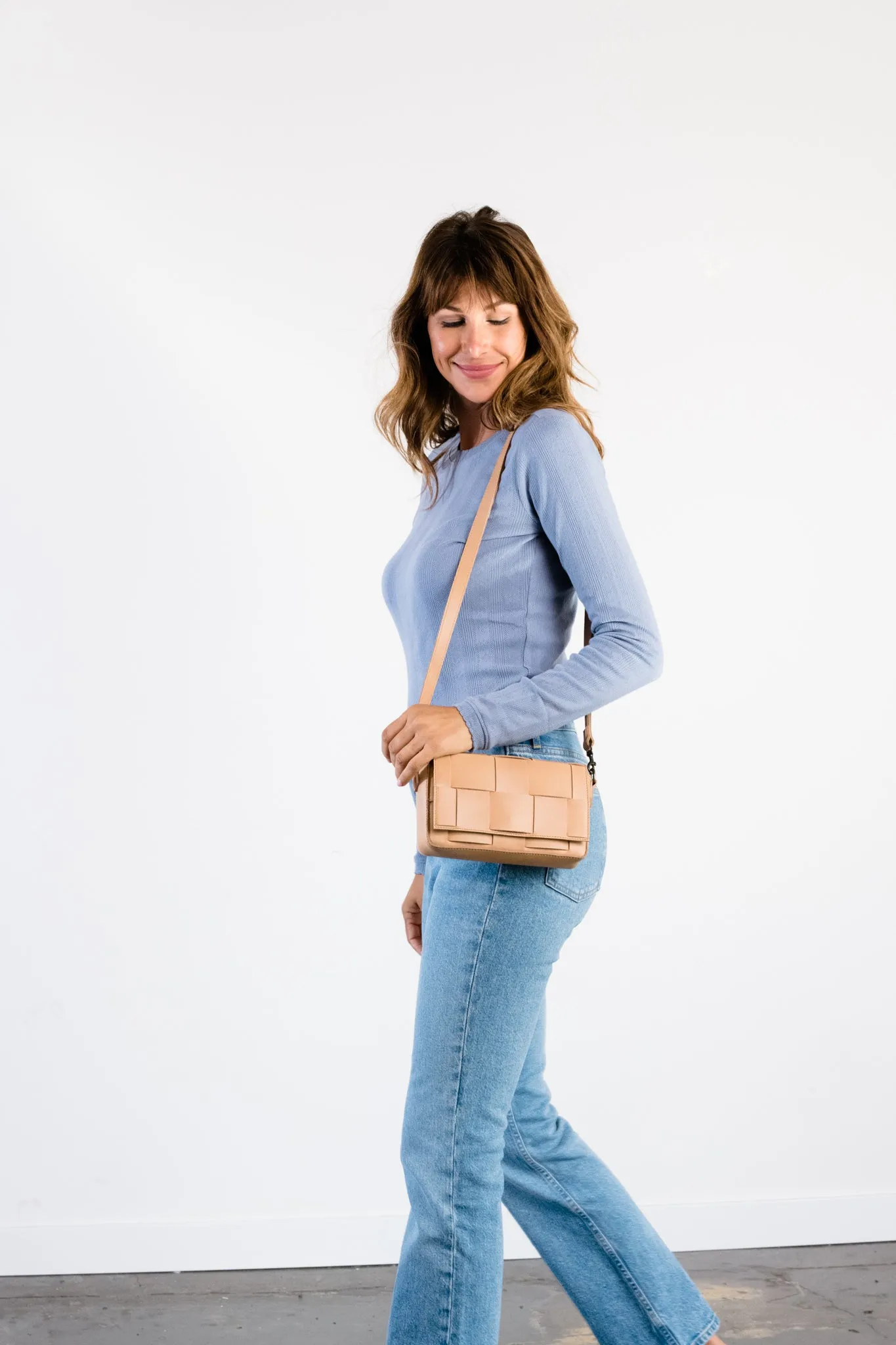 Mini Flap Woven Crossbody