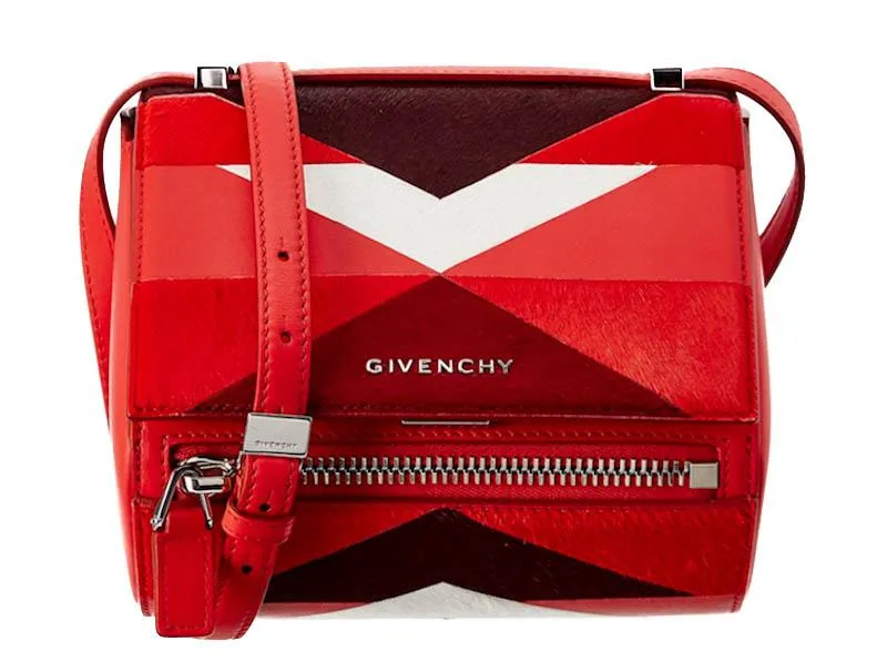 Mini Pandora Box Patchwork Red Black Shoulder Crossbody Satchel Bag