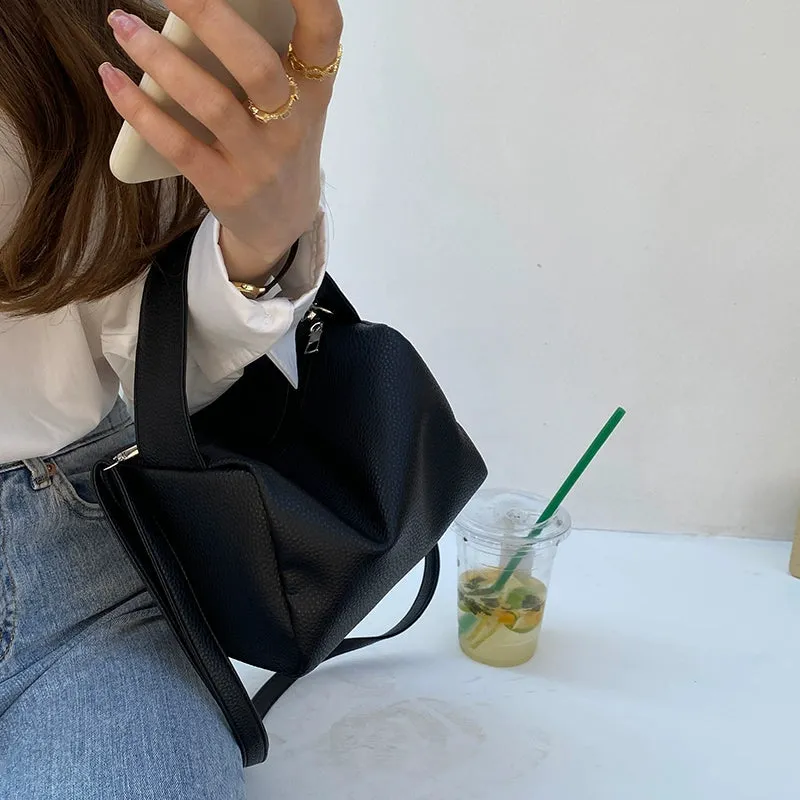 Mini Tofu Crossbody Bag - Fashionable Simple Square Shoulder Bag