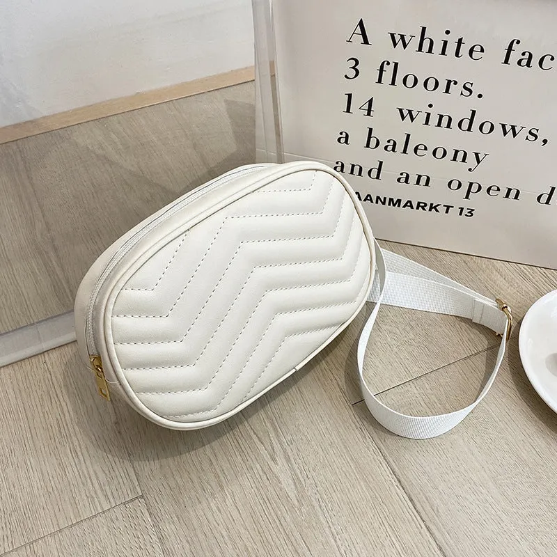 Minimalist Chevron Quilted Belt Bag Women Fanny Packs