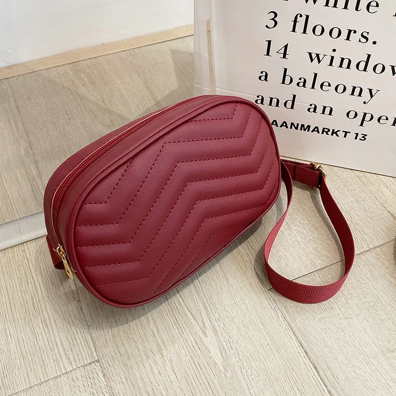 Minimalist Chevron Quilted Belt Bag Women Fanny Packs