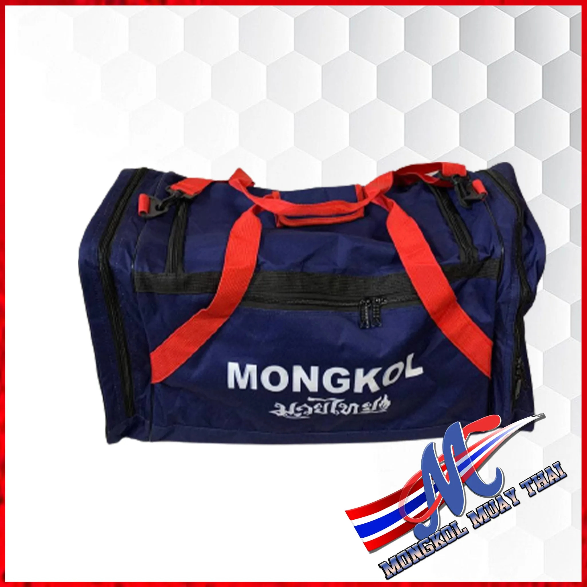 Mongkol Gym bag Navy Blue/Red