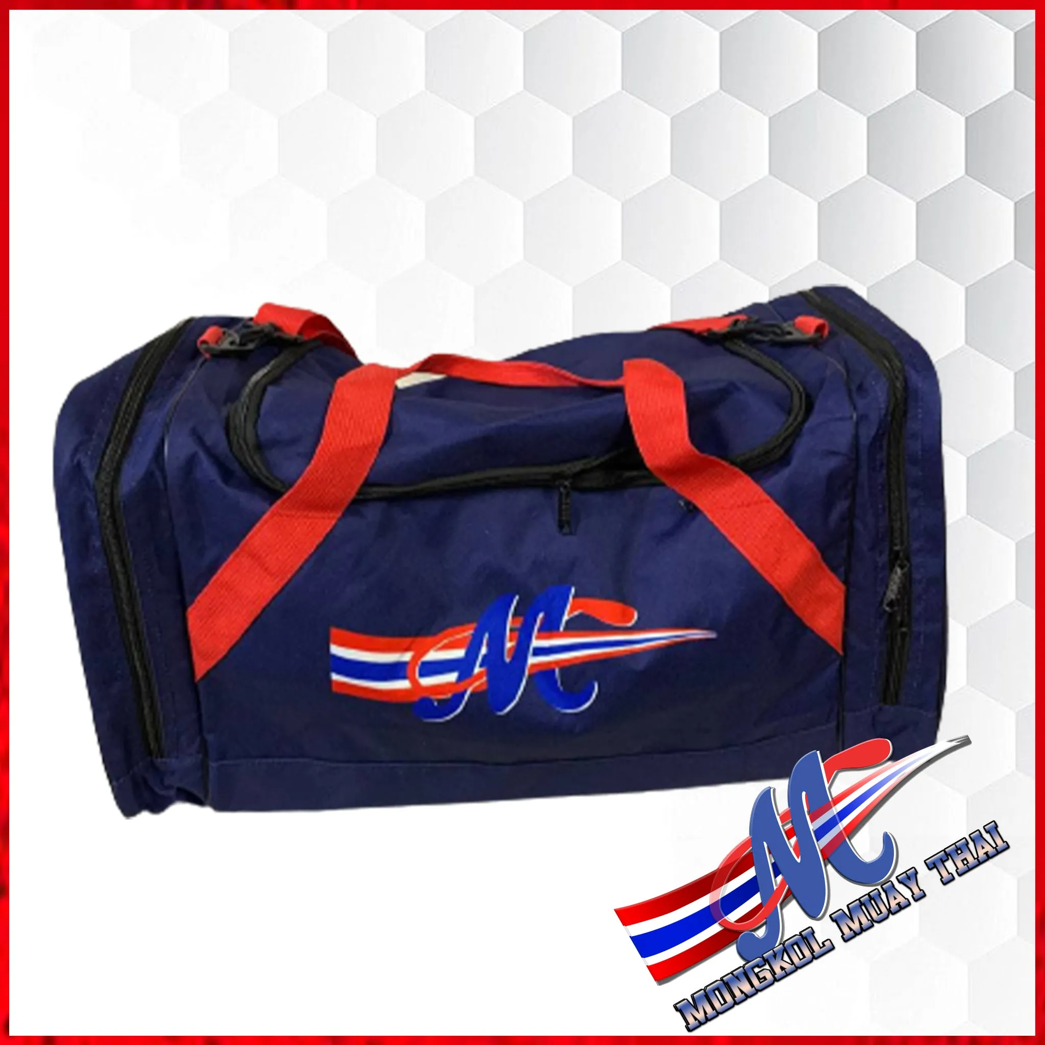 Mongkol Gym bag Navy Blue/Red