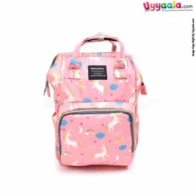 Mother's back pack (diaper bag) comfortable for travelling mothers, premium quality - size(45*33cm) - pink