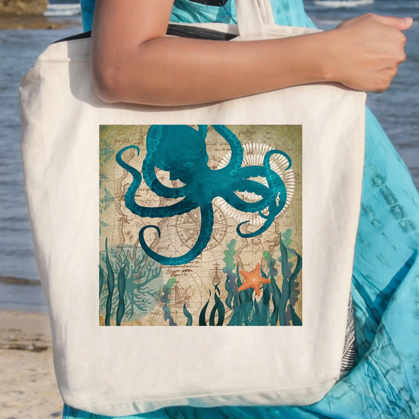 Octopus Love Beach Tote