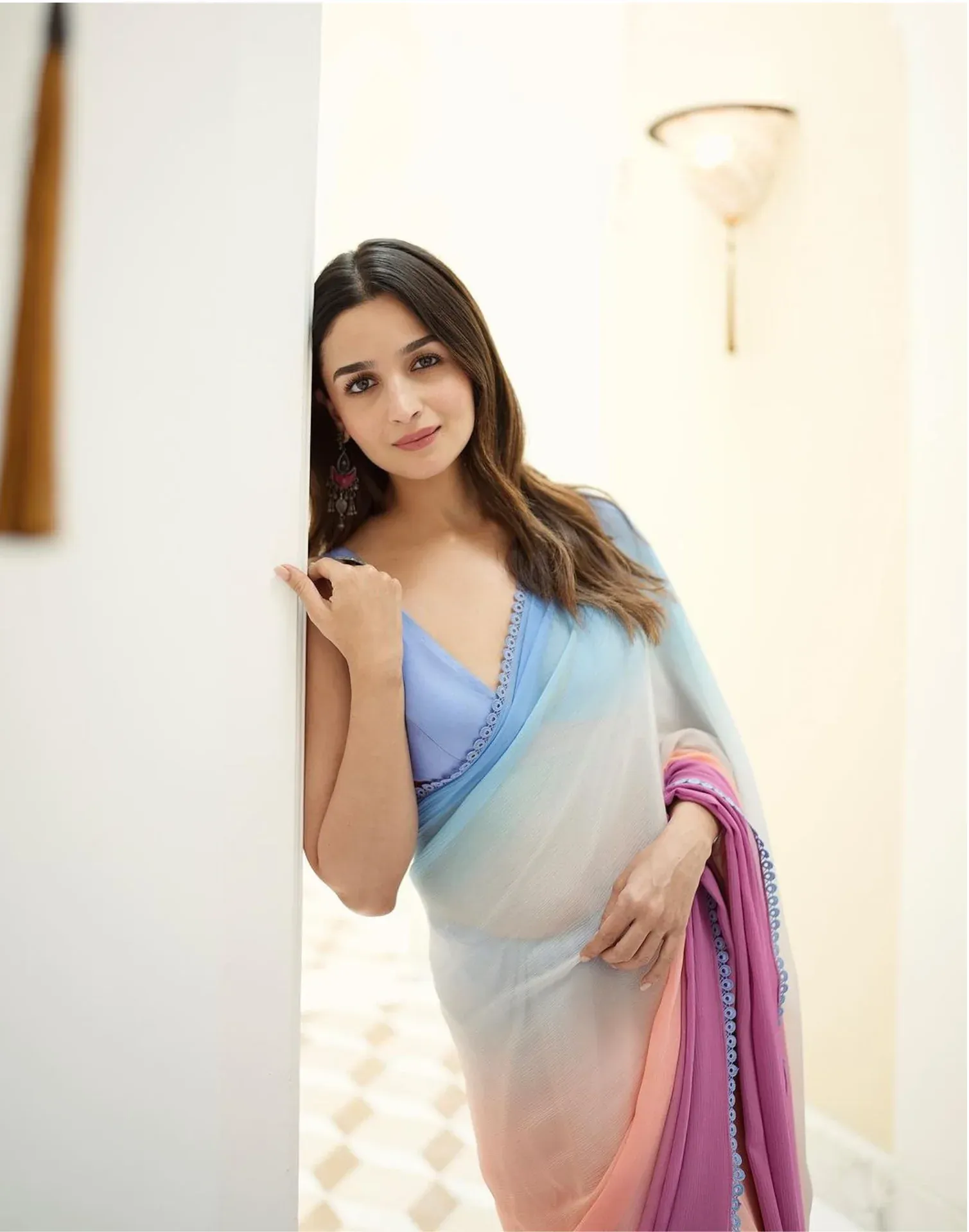 Ombre Color Shaded Alia Bhatt Saree