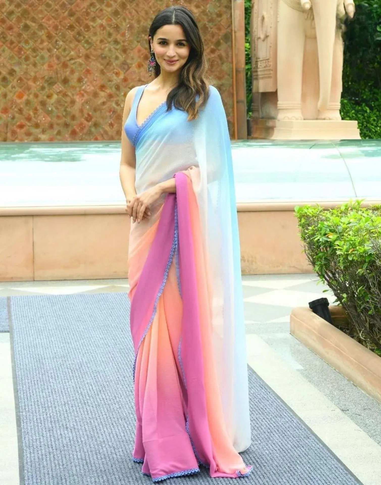 Ombre Color Shaded Alia Bhatt Saree