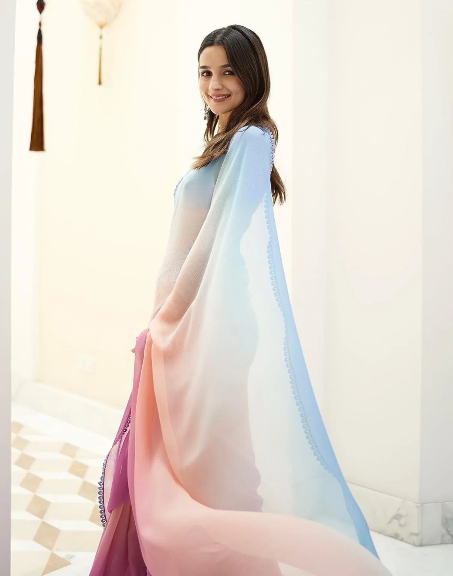 Ombre Color Shaded Alia Bhatt Saree