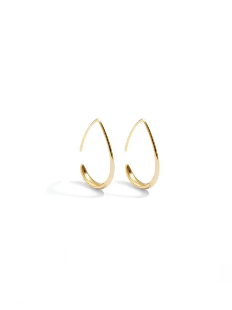 Open Teardrop Hoops | Gold