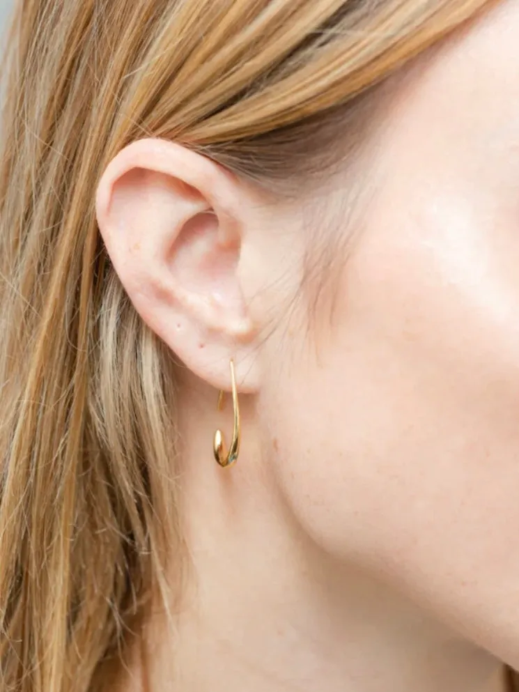 Open Teardrop Hoops | Gold