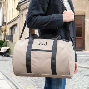 Personalised Barrel Weekend Holdall With Shoulder Strap