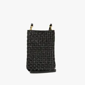 Poche Phone Bag (Black Woven Checker)