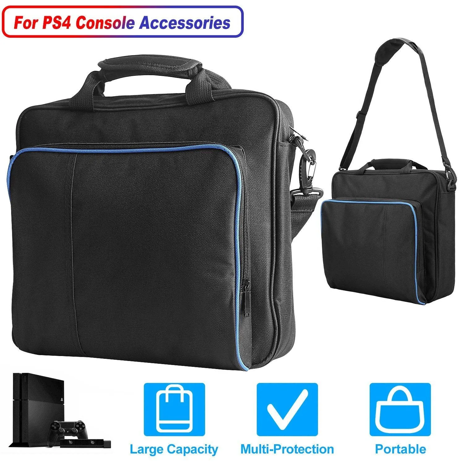 PS4 Console Accessories Handbag with Shoulder Strap