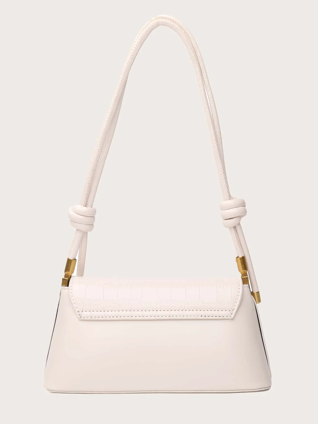 Push Lock Flap Shoulder Bag