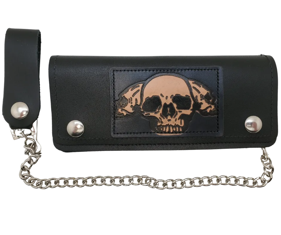 "3 Skulls" Trucker Chain Wallet