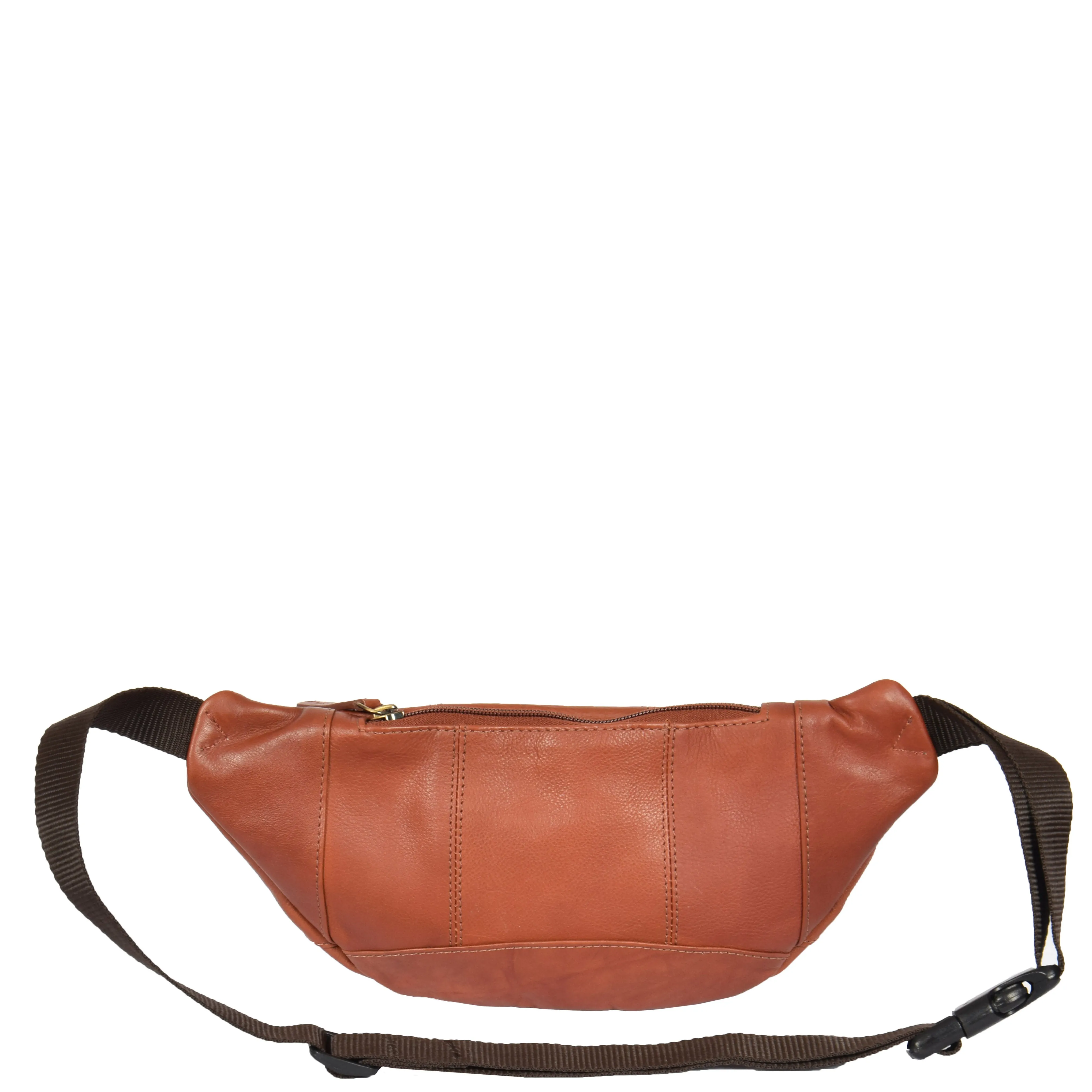 Real Leather Bum Bag Money Mobile Belt Waist Pack Travel Pouch A072 Brown