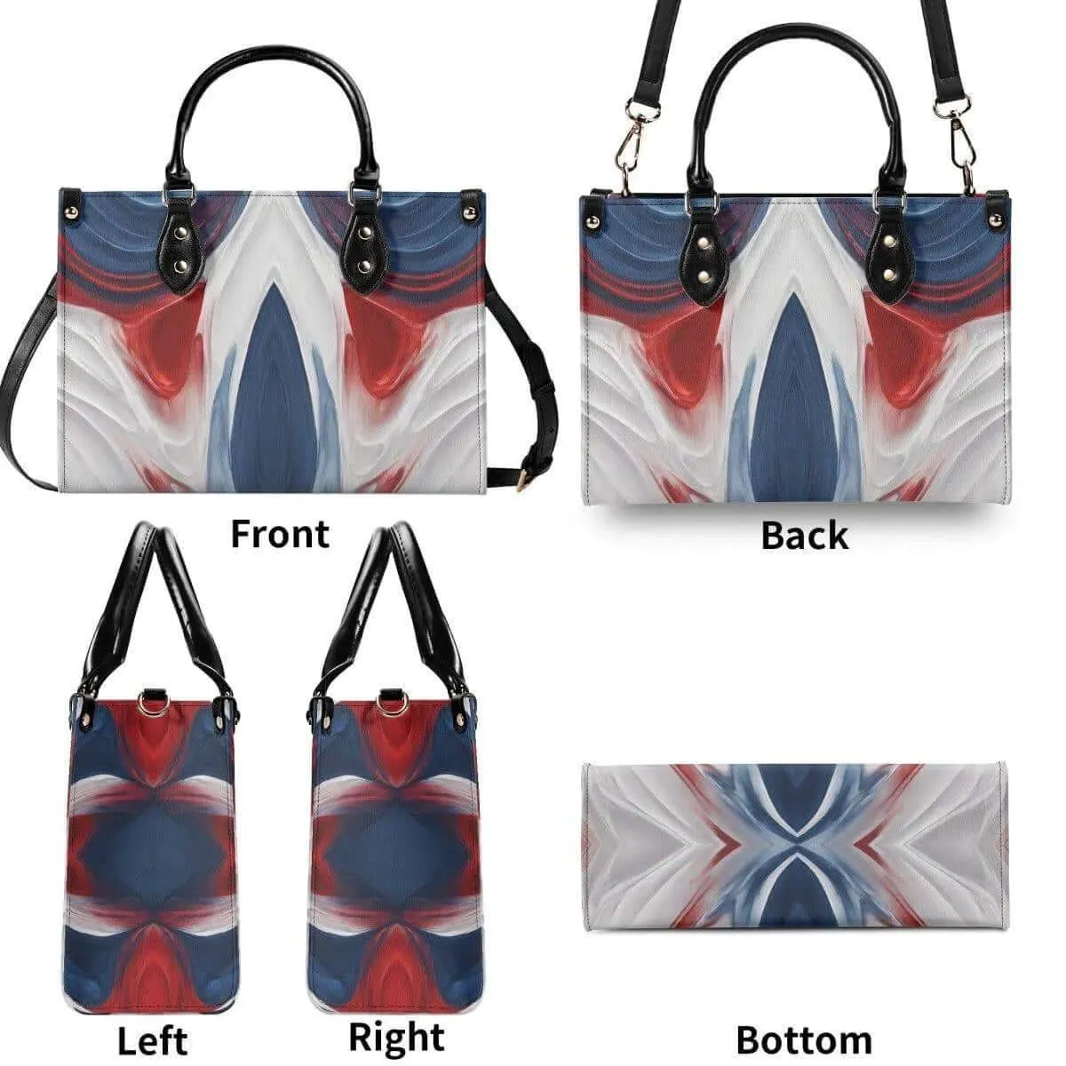 Red White Blue Swirls Bag