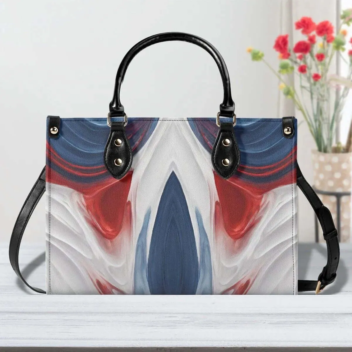 Red White Blue Swirls Bag