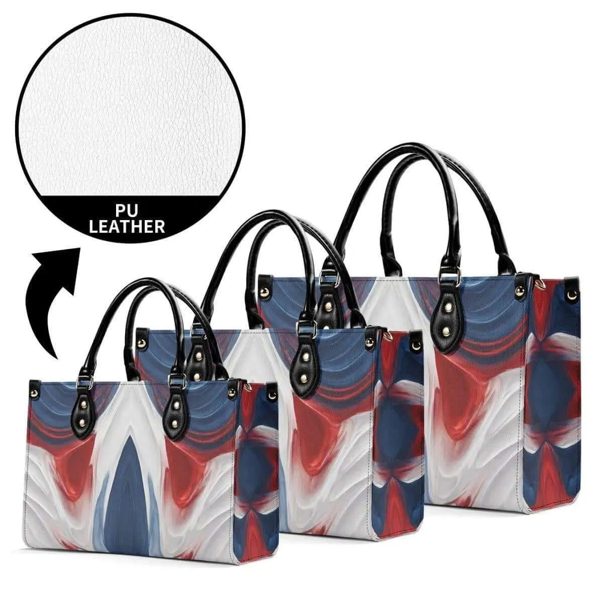 Red White Blue Swirls Bag