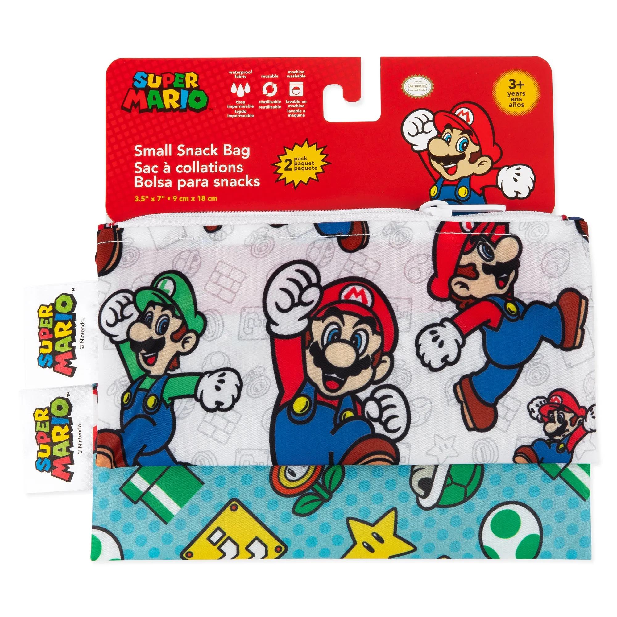 Reusable Snack Bag, Small 2-Pack: Super Mario™