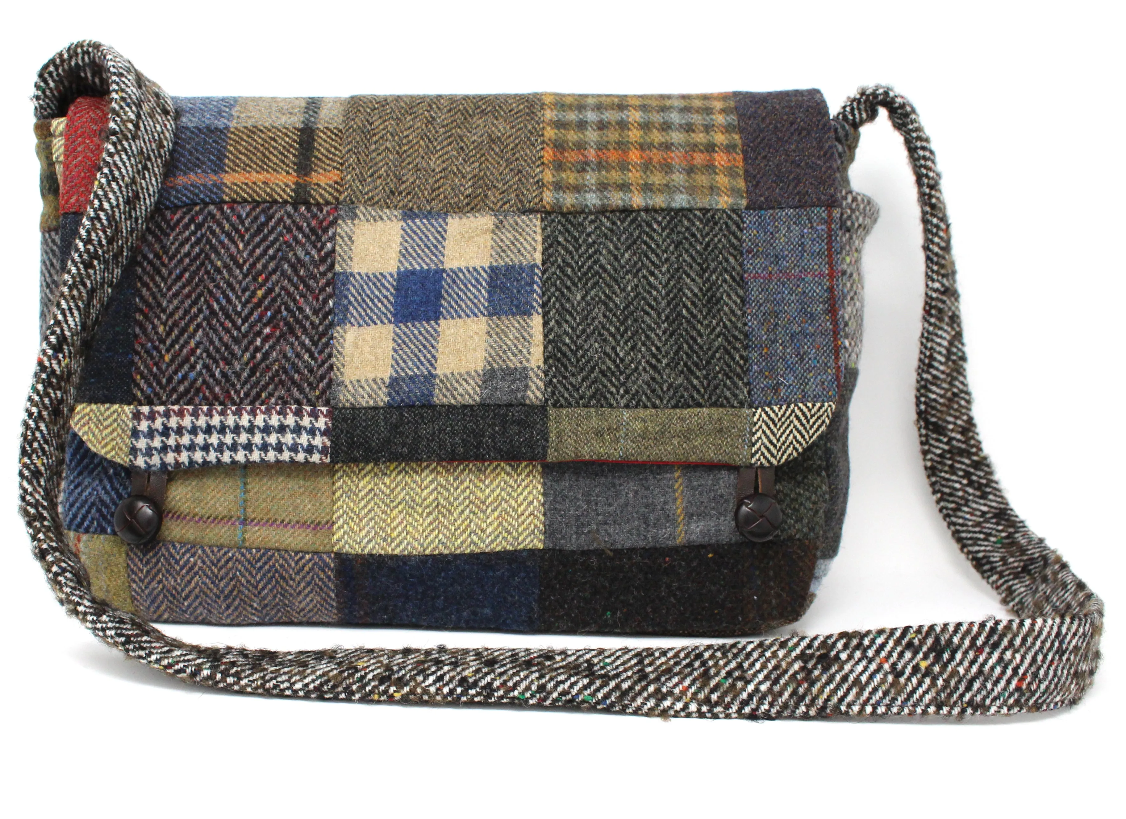 Satchel Bag Patchwork Tweed