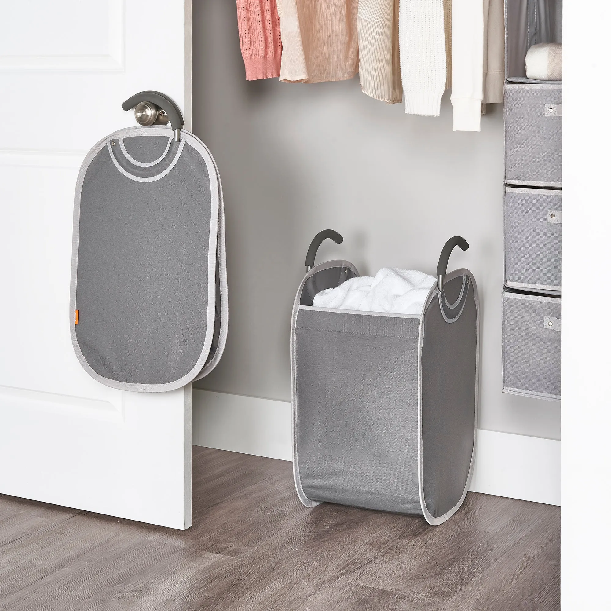 Set of 2 - Easy Carry Neat Laundry Totes