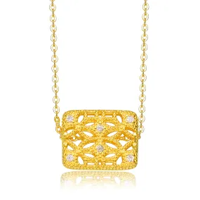 Sophie Intricate Rectangle Necklace